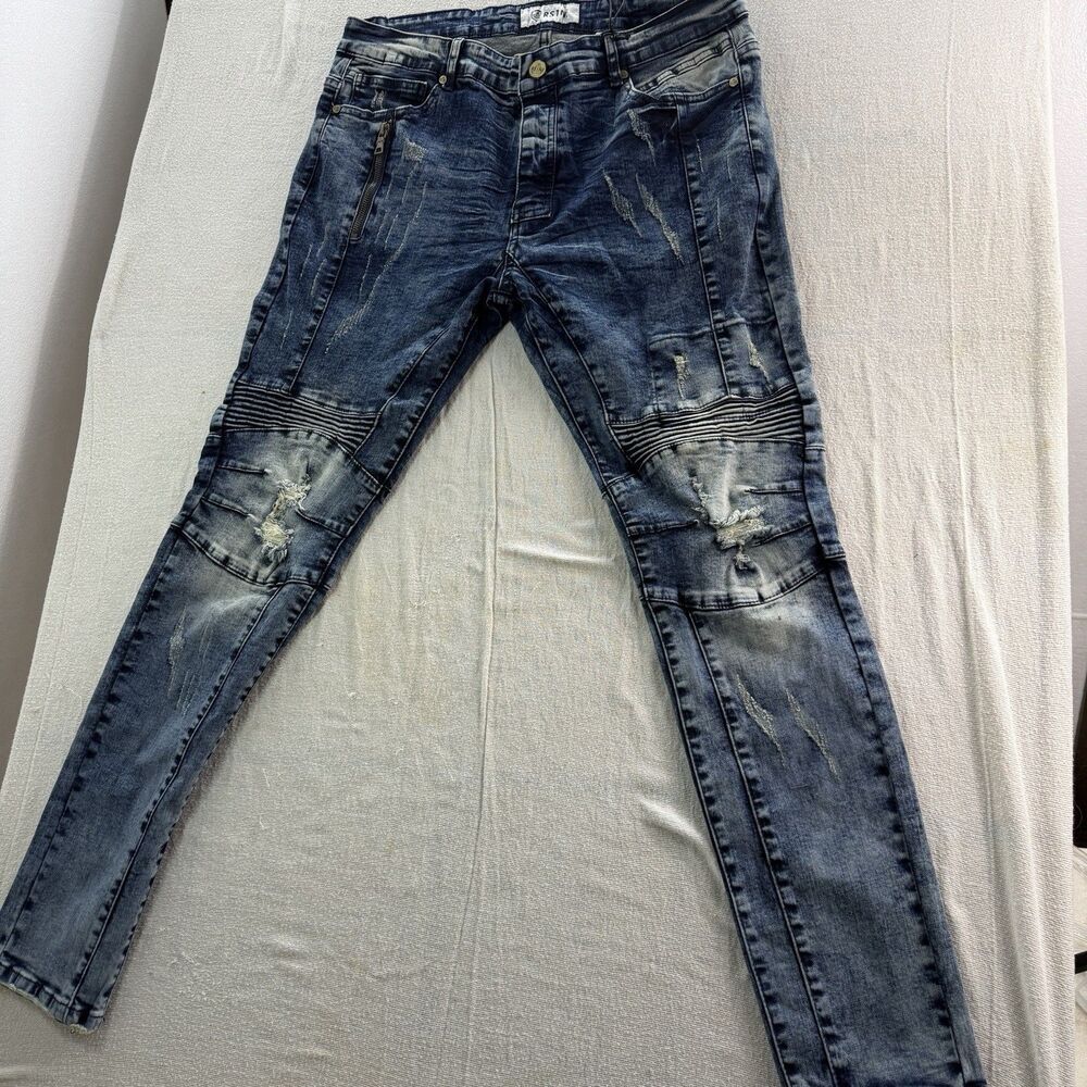 Rs1ne Jeans Men’s Skinny Tapered 34x30 NWT Distressed